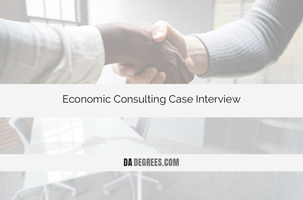 economic consulting case interview reddit